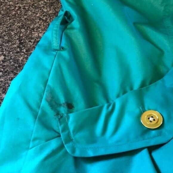 Centigrade Outerwear Coat Green Big Ruched Collar has Belt Button Coat XL - Picture 9 of 10